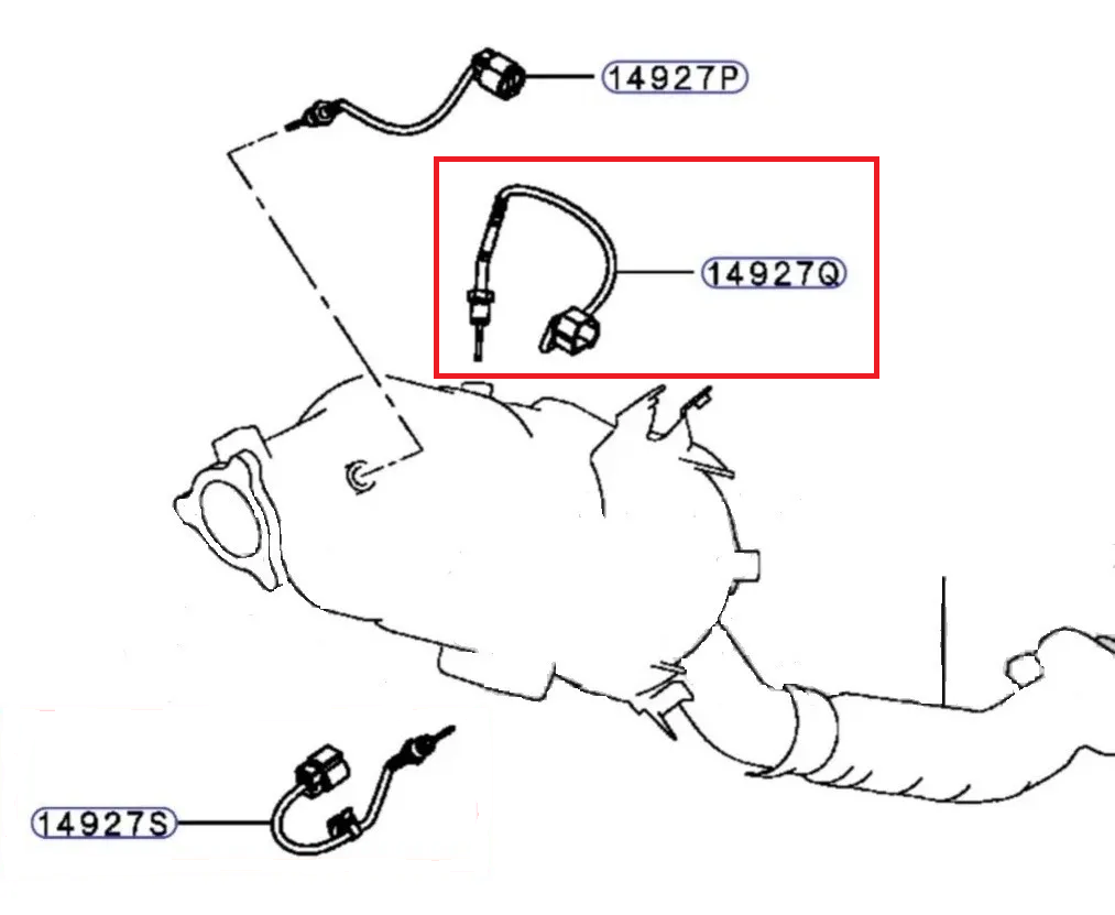 Exhaust Gas EGT DPF Temperature Sensor For Mitsubishi Pajero Sport QE 2.4 Diesel