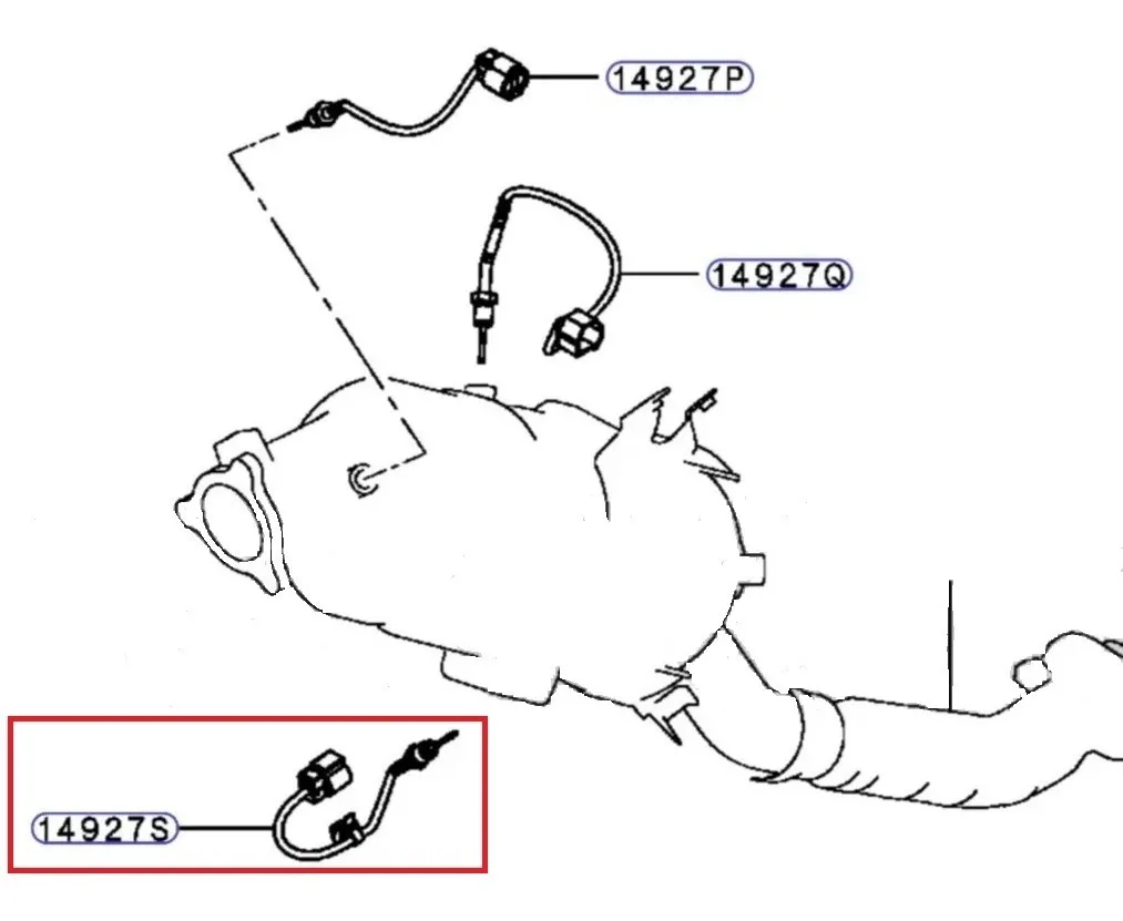 Exhaust Gas EGT DPF Temperature Sensor For Mitsubishi Pajero Sport QE 2.4 Diesel