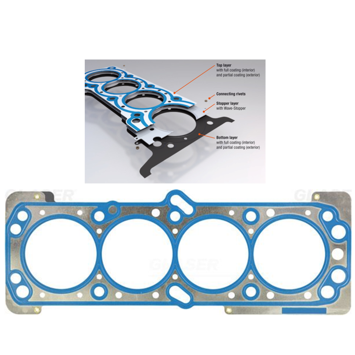 Multi Layered Steel Cylinder Head Gasket for Holden Barina TK 1.6L F16D3 05-11