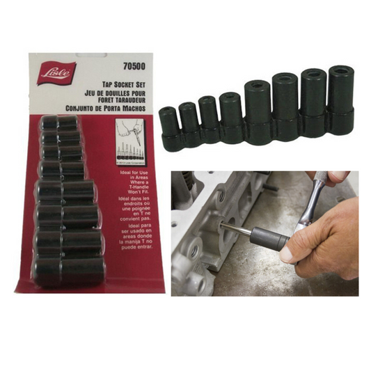 GENUINE Lisle Tools 70500 8 Piece Tap Socket Set for All MCTI Taps Tool Kit Set