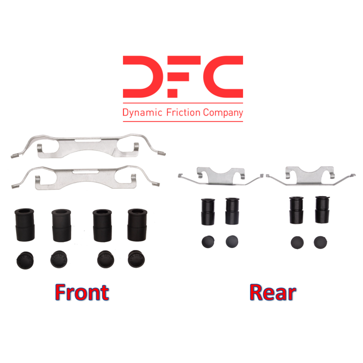 US IMPORT Front & Rear Disc Brake Hardware Parts Kit for Jeep Grand Cherokee WK