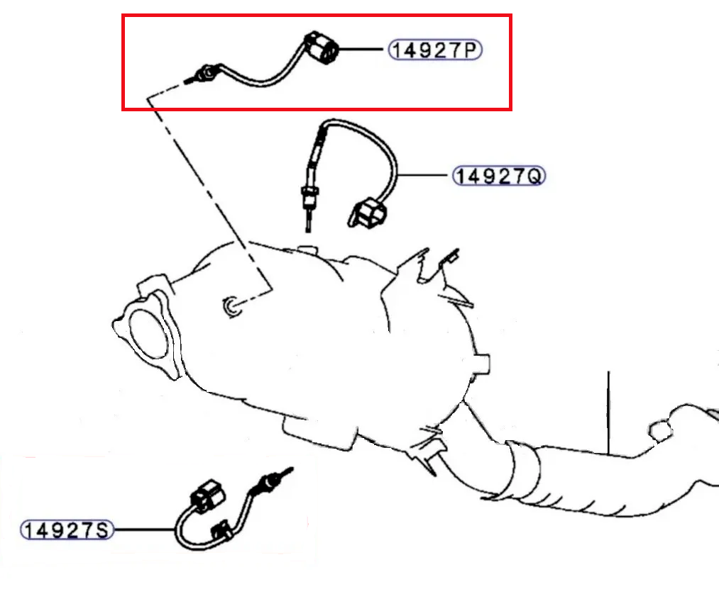 Exhaust Gas DPF Temperature Sensor For Mitsubishi Triton MQ MR 2.4 Diesel 15-on