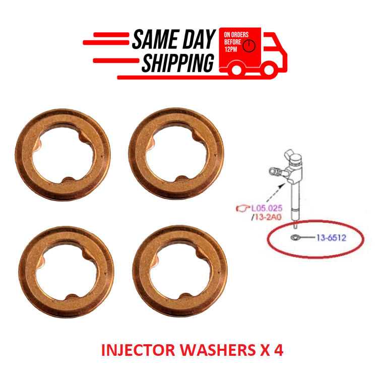 4 x Diesel Copper Injector Washers Fit For Ford PJ / PK Ranger 2.5 3.0 WE0113H51