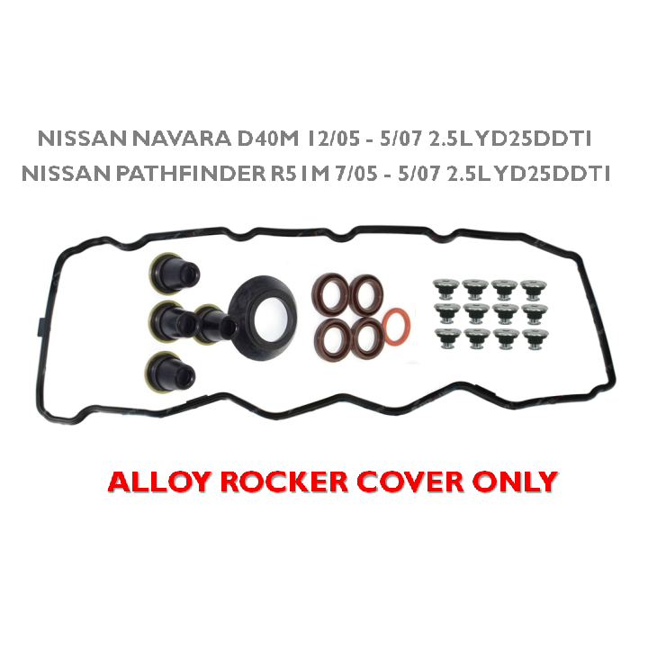 Valve Tappet Rocker Cover Gasket for Nissan Navara D40 D40M 2.5L YD25DDTI YD25