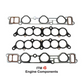 Intake Manifold Gasket Set for Toyota Prado VZJ95 V6 3.4L 5VZ-FE 1996~2003